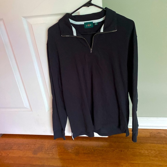 J Crew black quarter zip (medium) - Picture 1 of 3